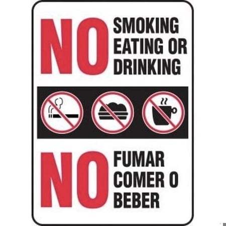 Accuform BILINGUAL Safety Sign NO SMOKING SBMSMK585XV SBMSMK585XV